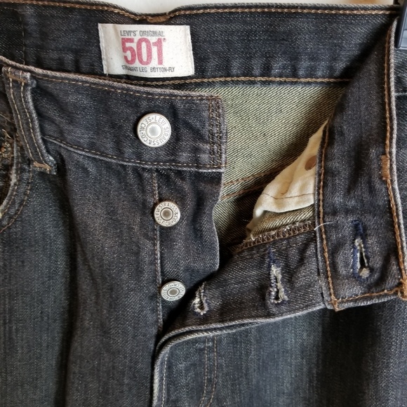 LEVI'S 501 MEN'S Jeans Straight Leg Pants - Picture 2 of 9